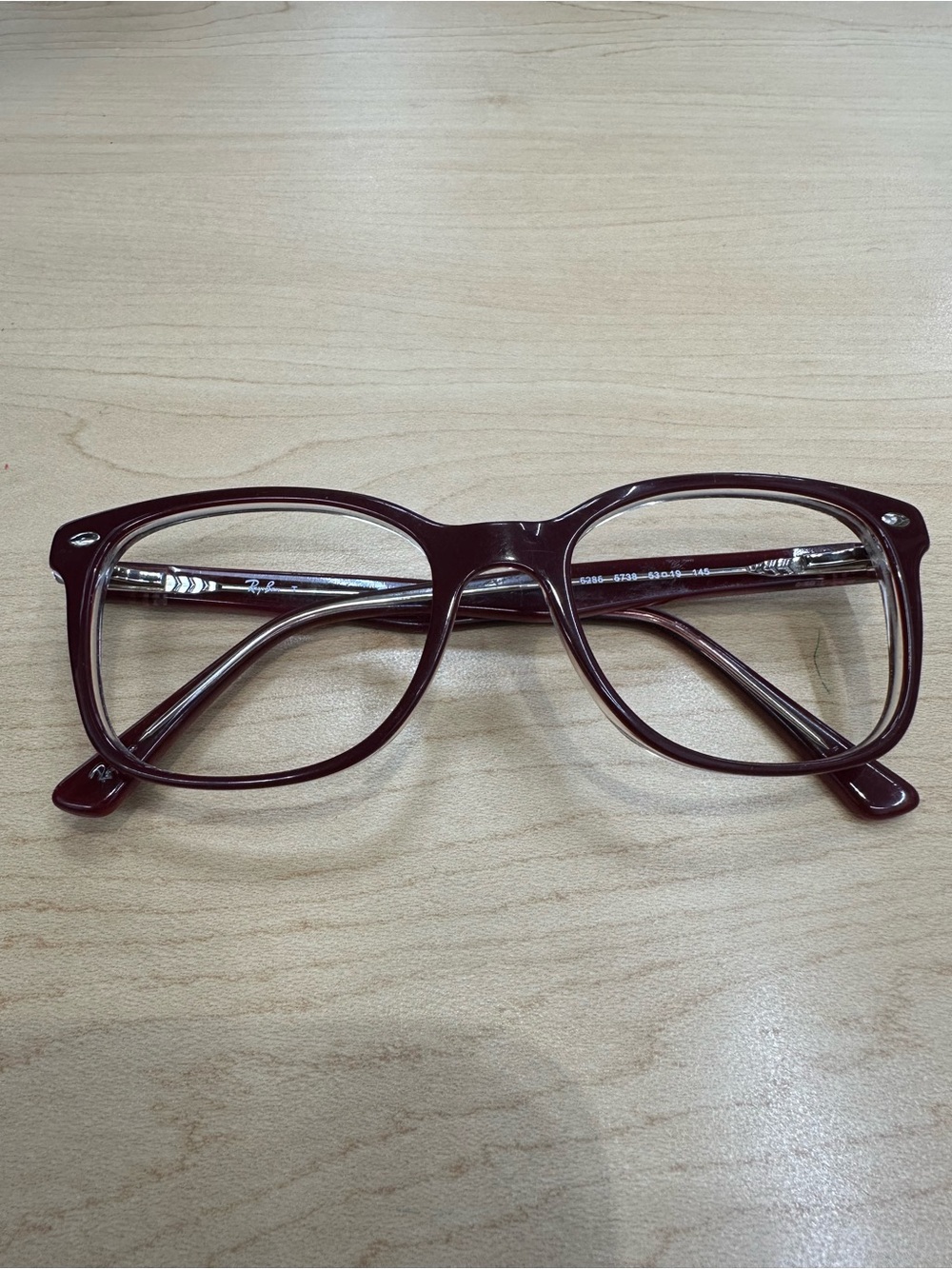 Womens Burgundy RayBan RB5285